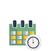 calendar with clock