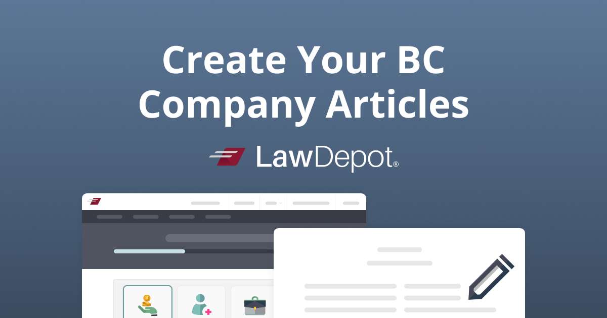 Customizable Company Articles Template | BC Corporations