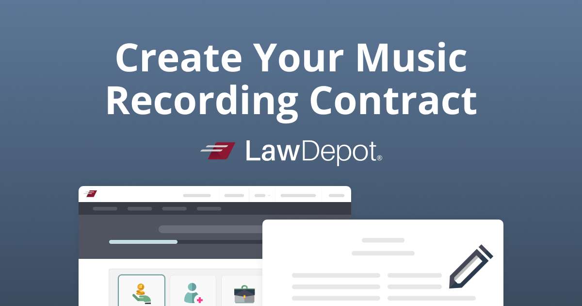 Customizable Music Recording Contract | LawDepot - Audio Contract Law